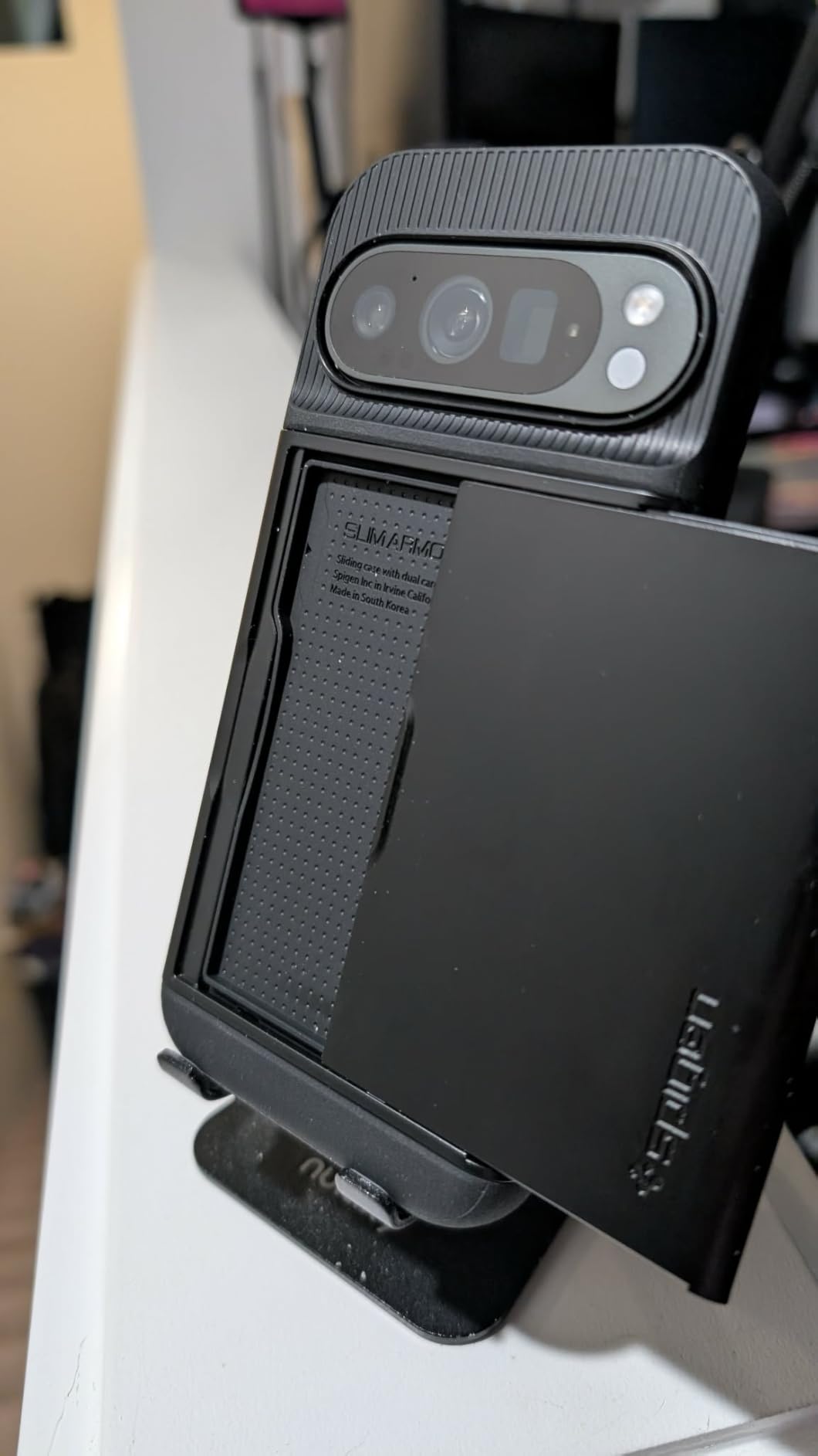 Spigen Slim Armor CS Designed for Pixel 9 Case/Pixel 9 Pro Case (2024) [Hard Shell] [Military-Grade Protection] - Black customer photo 1
