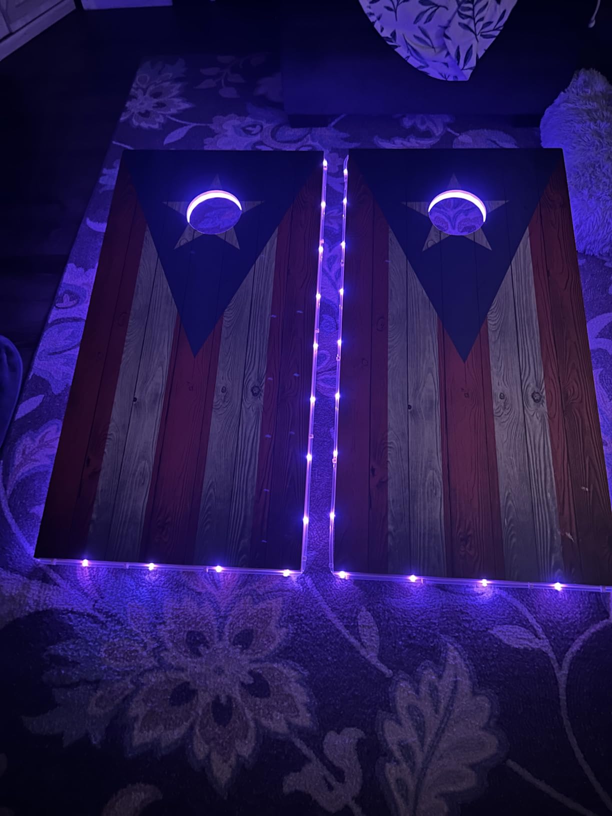 Brightz TossBrightz LED Cornhole Lights for Board and Hole - Includes Lights for 2 Boards - Lights Up Cornhole Board Edge and Hole - Keep The Game Going After Dark customer photo 2