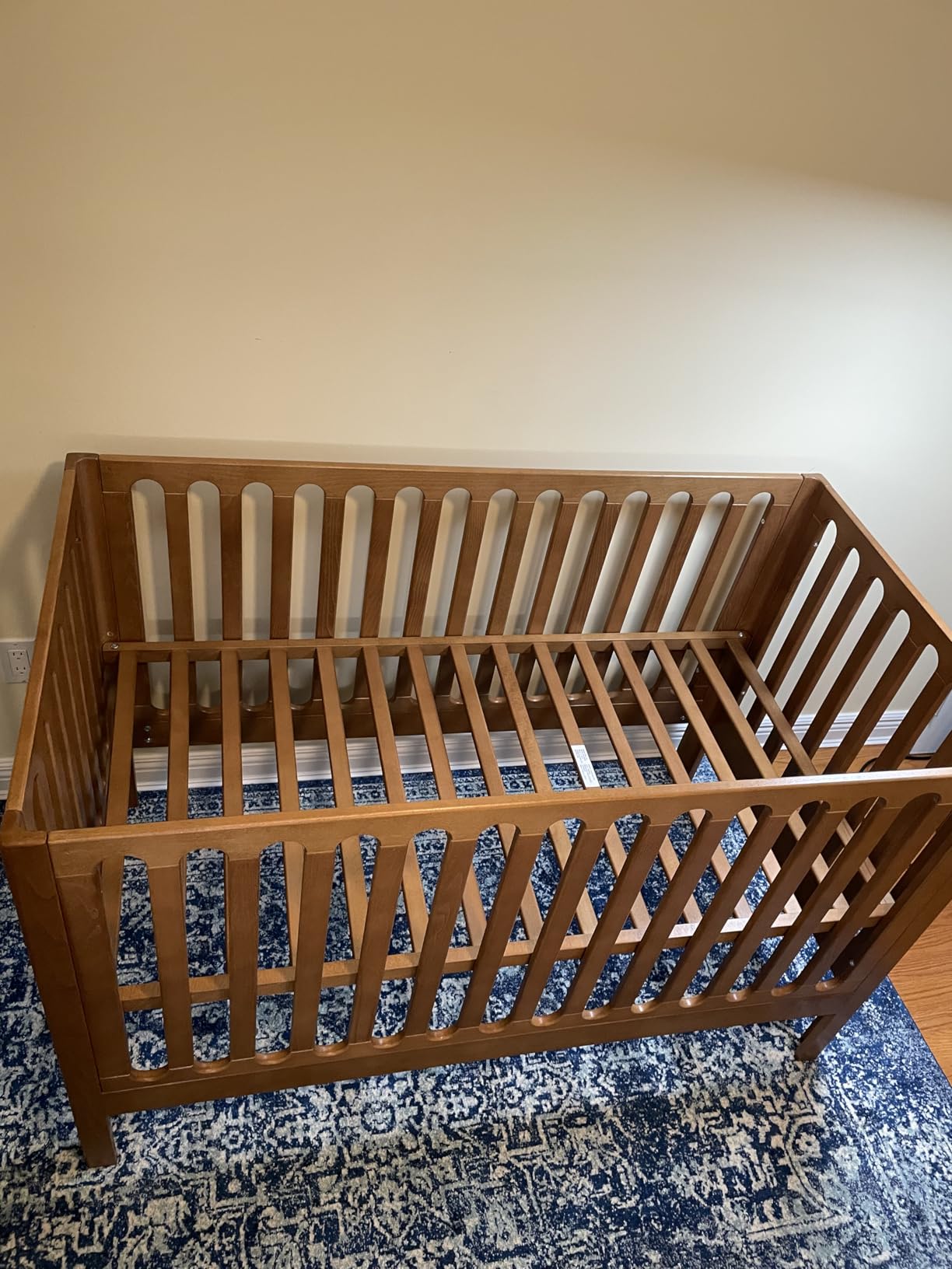 Newton Baby Galileo Standard Crib, Solid Beech Wood in Chestnut Color, 3-in-1 Convertible Crib with Toddler Bed Conversion Kit, Baby-Safe Finish customer photo 2
