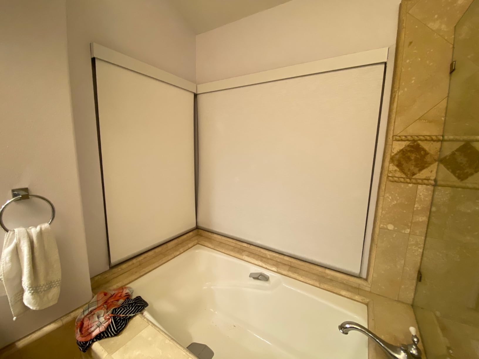 Bringnox Motorized Blinds with Remote,100% Blackout Smart Roller Blinds Compatible with Apple Homekit Google Home and Alexa Via HUB,and Customized (Linen Stone-01) customer photo 2