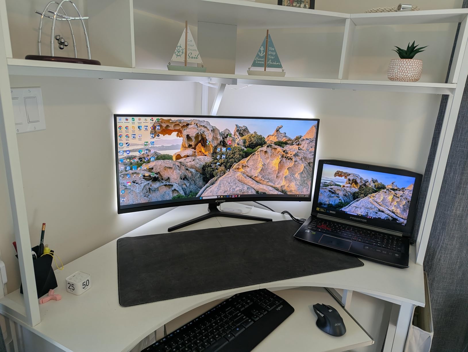 SANSUI 34-Inch Curved Gaming Monitor UWQHD 3440 x 1440P Up to 200Hz 165Hz Curved 1500R - PIP/PBP, OD 1ms, HDR, 300nits, sRGB 130%, DCI-P3 97%,AI Crosshair,HDMI2.1x2,DP1.4(Cable Included) customer photo 1