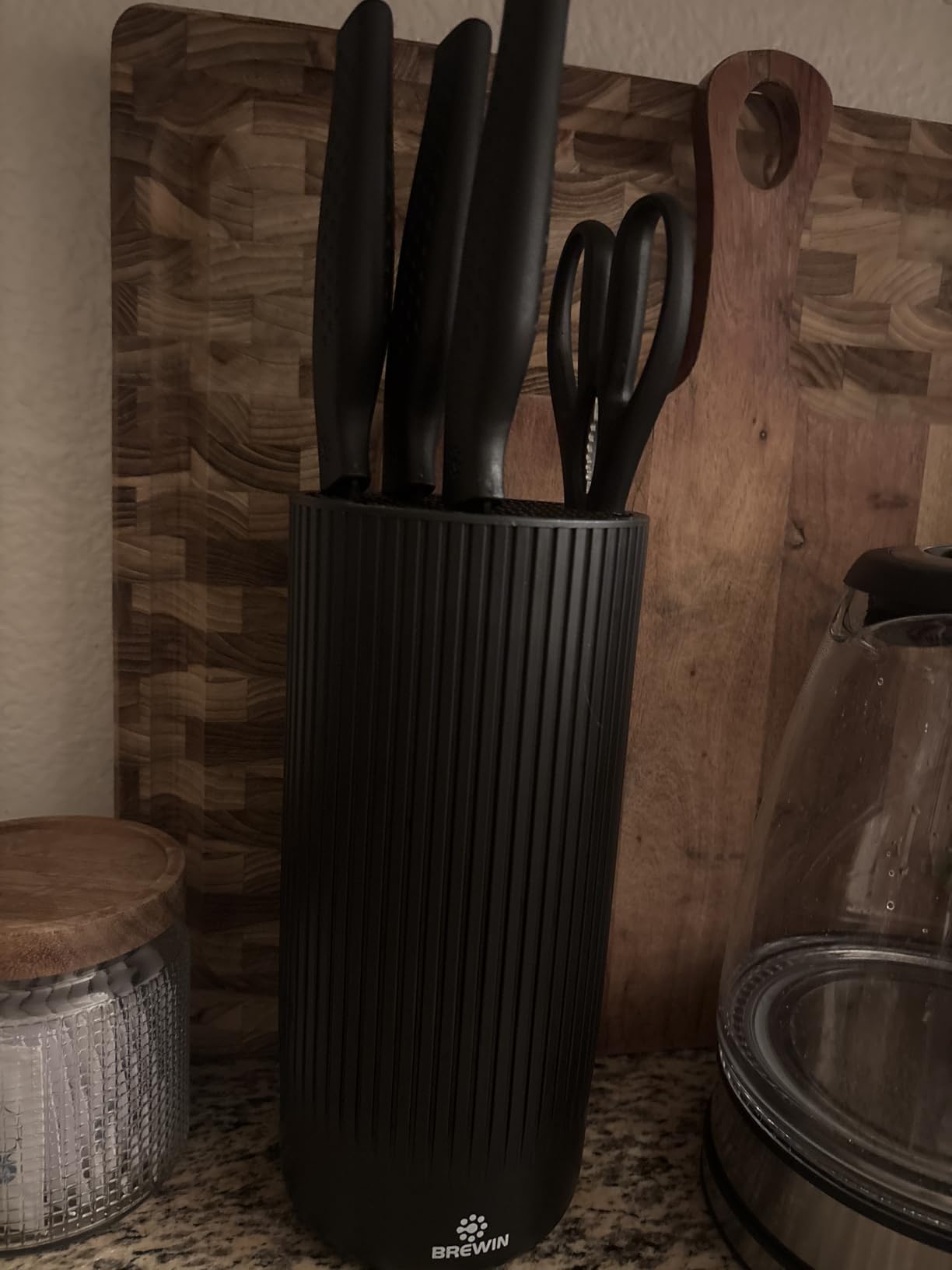 Knife Set, Brewin Kitchen Knife Set, Knives Set for Kitchen, Universal Knife Block, Utility Knife Block Set, New Home Essentials, Apartment Essentials, Dishwasher Safe customer photo 1