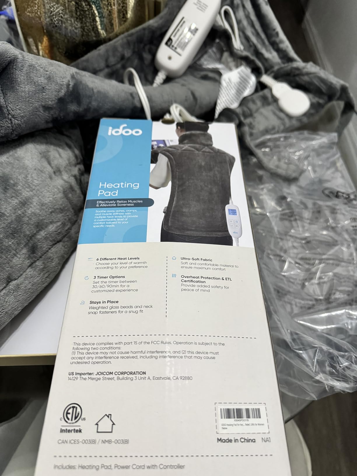 iDOO Heating Pad for Neck and Shoulders and Back for Pain Relief, Large 24
