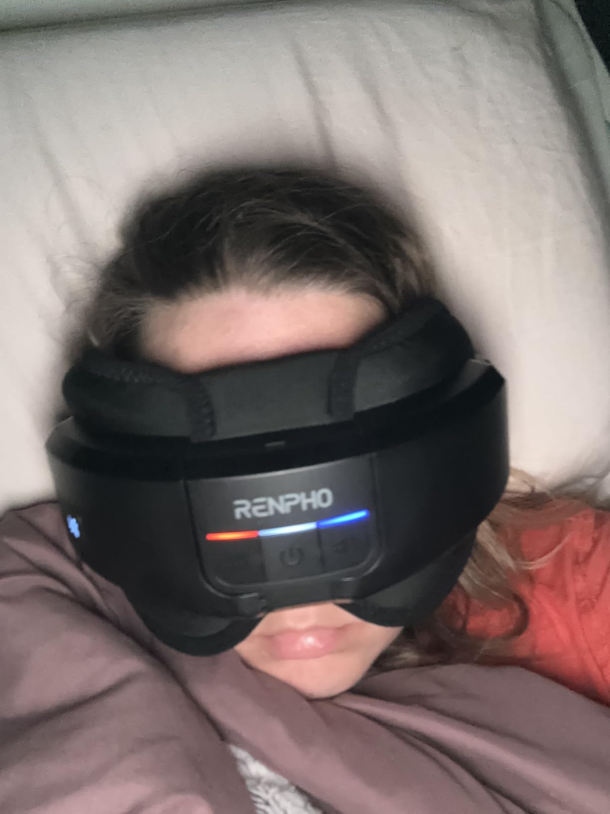 RENPHO Eyeris Masc Head & Eye Massager, FSA Eligible HSA, Birthday Gifts for Women Men, Migraine Relief Headache Massager for Forehead, Occiput and Temple, Heated Mask Massager Scalp Stress Relax customer photo 2