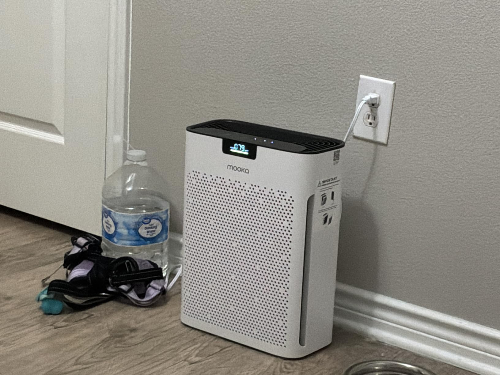 Air Purifier for Home Bedroom Large Room 2200 Ft, MOOKA H13 HEPA Air Cleaner with Washable Pre-filter, Air Quality Monitor, Air Purifiers for Pets Hair Smoke Dust Pollen, Auto Mode, KJ190 White customer photo 1