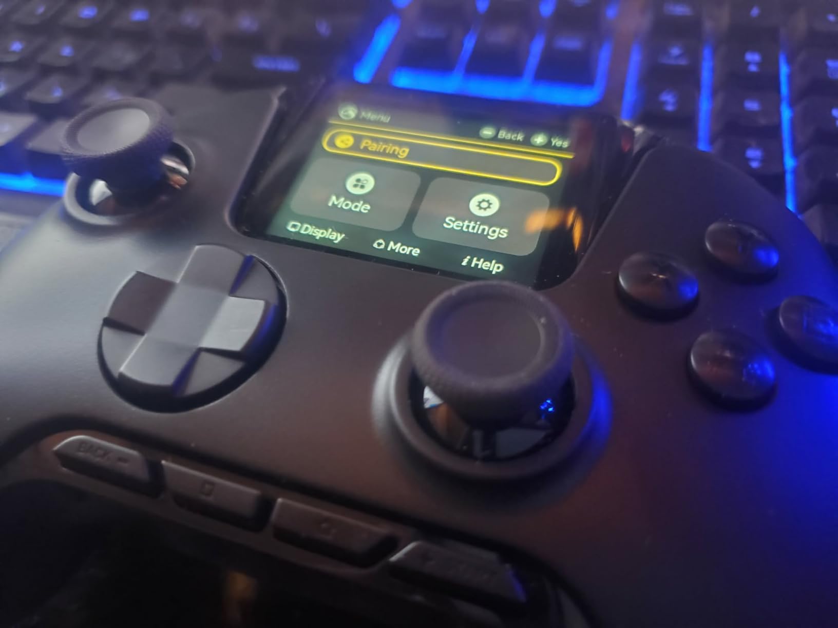 ManbaOne Interactive Screen Wireless Gaming Controller for PC/Switch/Switch 2/iOS/Android,Hall Effect Stick & Trigger,RGB Lighting,Remappable Buttons,1800mAh with Charging Dock (Black) customer photo 1