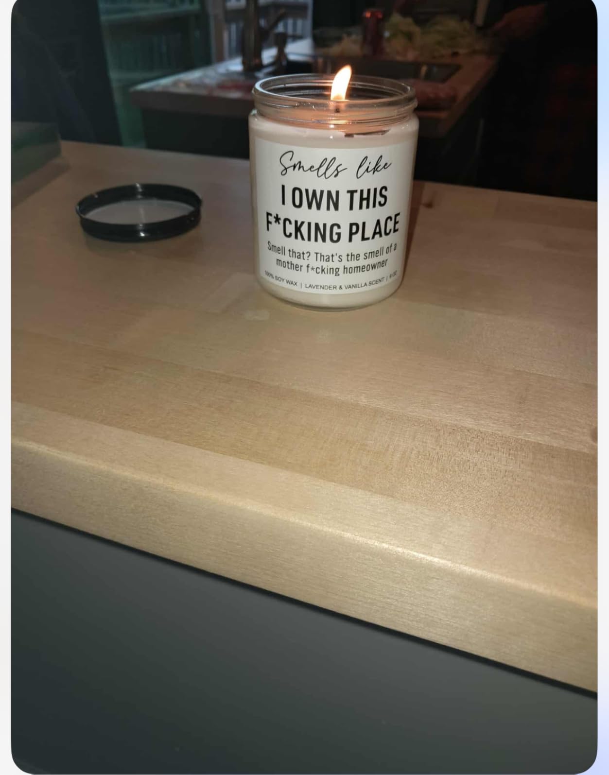 Funny Scented Candle, House Warming Gifts New Home, Housewarming Gifts for Women, Men, Couple, New Homeowner - First Apartment Essentials - Closing Presents for Home Buyers - 9 oz customer photo 1