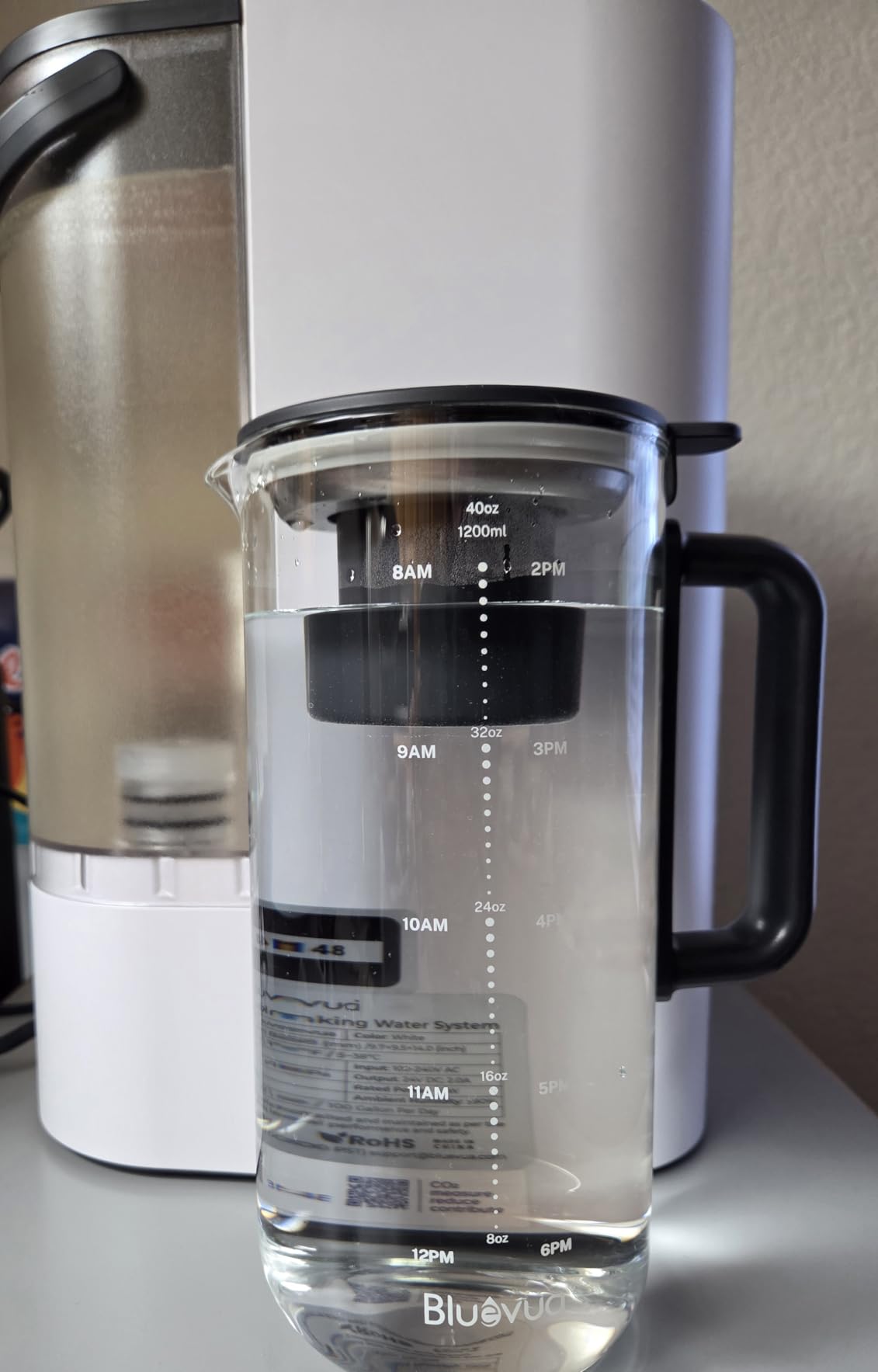 Bluevua RO100ROPOT-Lite(UV) Countertop Reverse Osmosis Water Filter System, 7-Stage Purification with UV and Remineralization, 3:1 Pure to Drain, Portable Water Purifier (Blue) customer photo 1