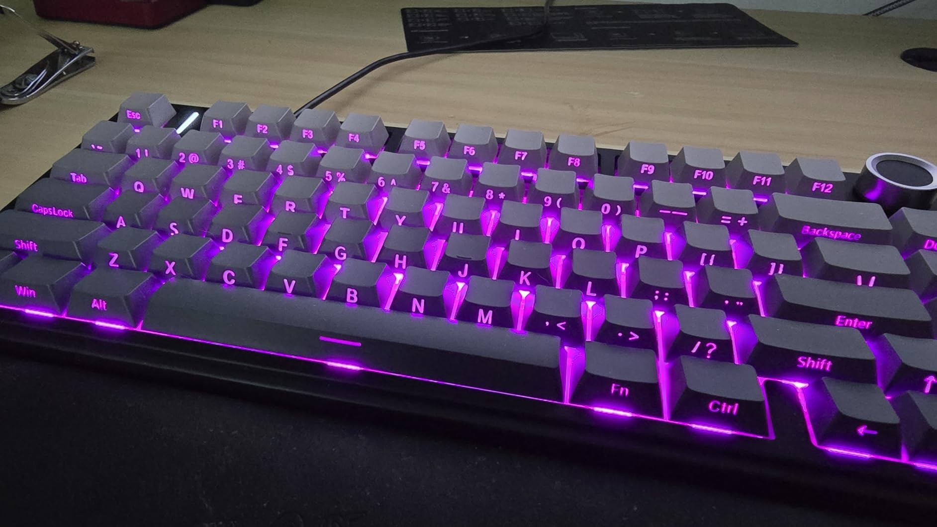 AULA F75 Pro Wireless Mechanical Keyboard,75% Hot Swappable Custom Keyboard with Knob,RGB Backlit,Pre-lubed Reaper Switches,Side Printed PBT Keycaps,2.4GHz/USB-C/Bt5.0 Mechanical Gaming Keyboards customer photo 1