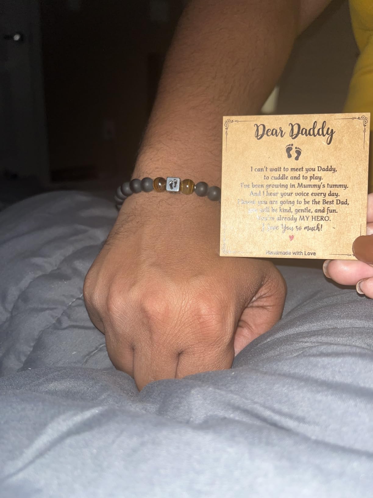 TONY & SANDY New Dad Gifts, First Time Dad Gifts, Daddy to be Bracelet, New Daddy Gift for Men on Father's Birthday Valentines Christmas customer photo 1