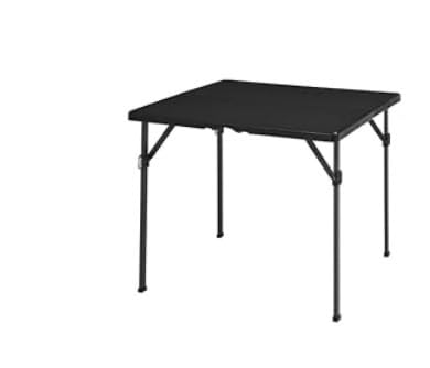 Amazon Basics 34 inch Portable Sturdy Folding Dining Table with Carrying Handle, Space Saving Storage, Square customer photo 1