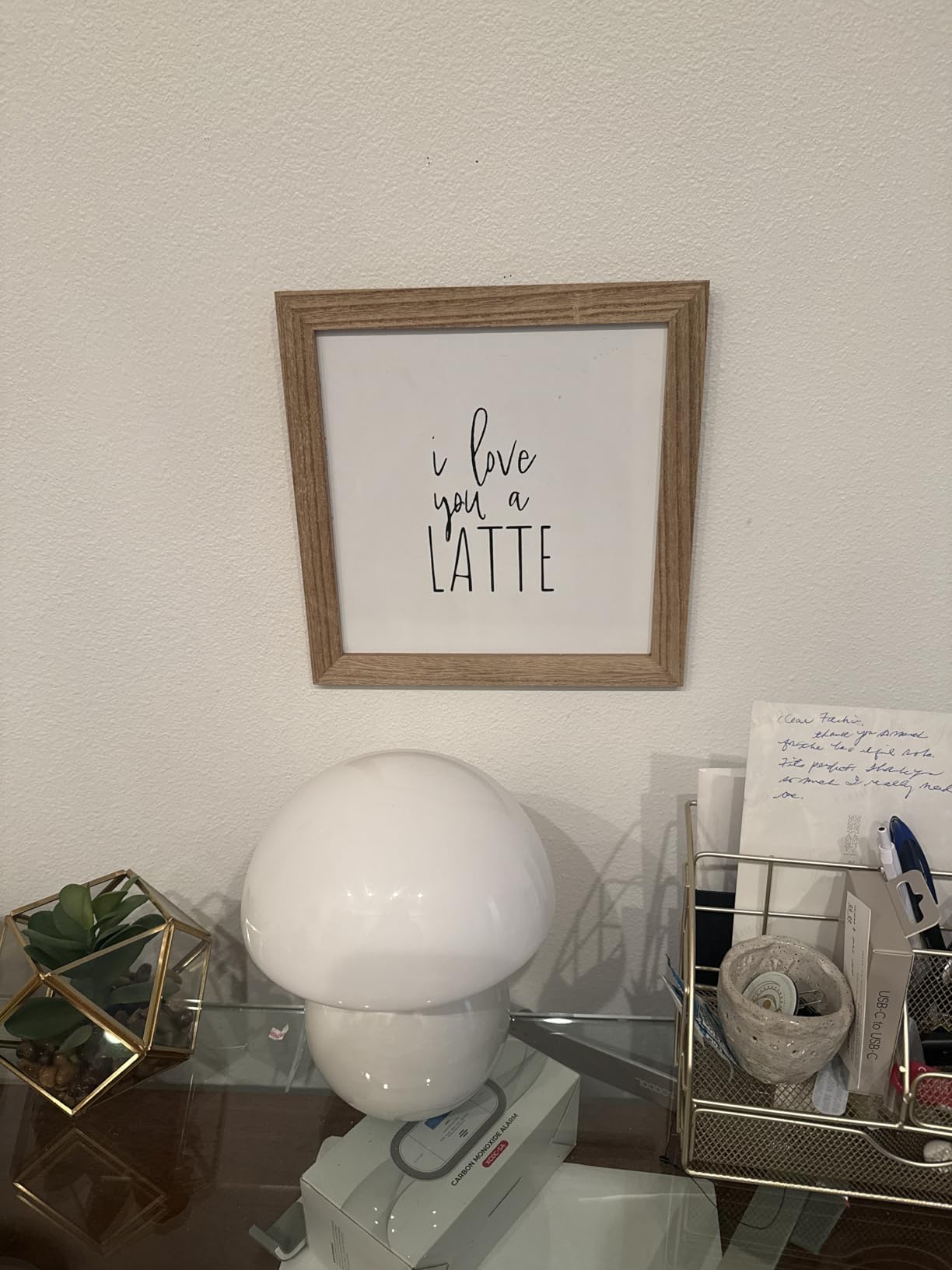 Mushroom Lamp Table Lamp for Bedroom,Desk Bedside Small Lamps for Living Room Night Stands,Mushroom Decor Cute Mini Modern Mid Century Lamps,Unique Aesthetic Home Living Room Decor(White) customer photo 1