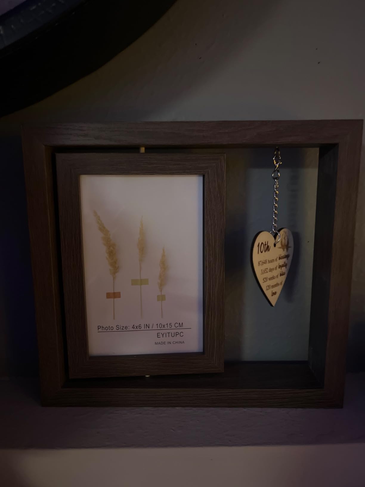 EYITUPC 40th Wedding Anniversary Picture Frame Gifts, 40 Year Anniversary Frame for Couples Parents (Display Two 4x6) customer photo 2