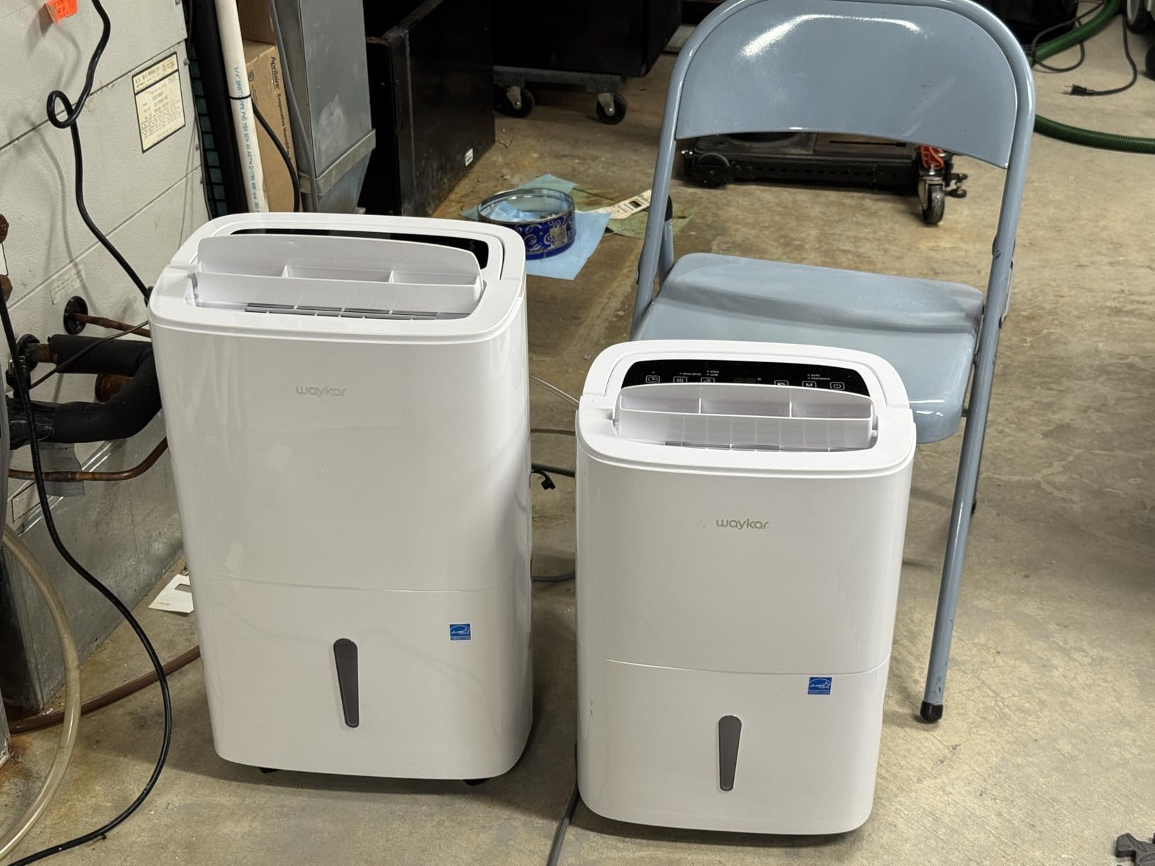 Waykar 150 Pints 2025 Energy Star Dehumidifier with Pump for Spaces up to 7,000 Sq. Ft. at Commercial and Industrial Large Room, Warehouse, Home, Basement, with Drain Hose, Auto Defrost, Self-Drying customer photo 2