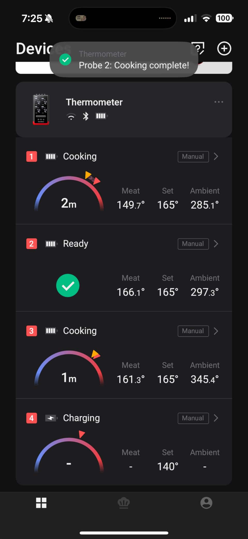 ThermoMaven Smart Bluetooth Wireless Meat Thermometer: Standalone Base, WiFi Unlimited Range, 6 Sensors with NIST Certified Accuracy, 2 Probes for Kitchen, BBQ, Grill, Oven, Smoker, Rotisserie customer photo 2