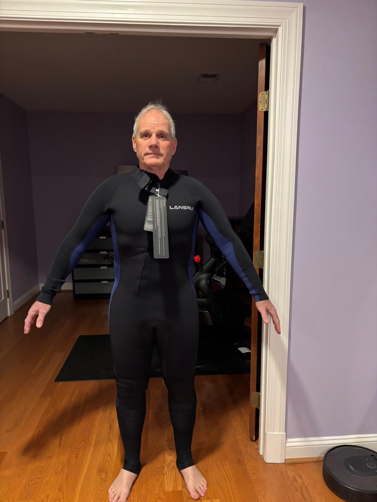 Wetsuit, 5/4mm Upgrade CR Neoprene Wetsuits for Men and Women, Ideal Thermal Wet Suit in Cold Water customer photo 1