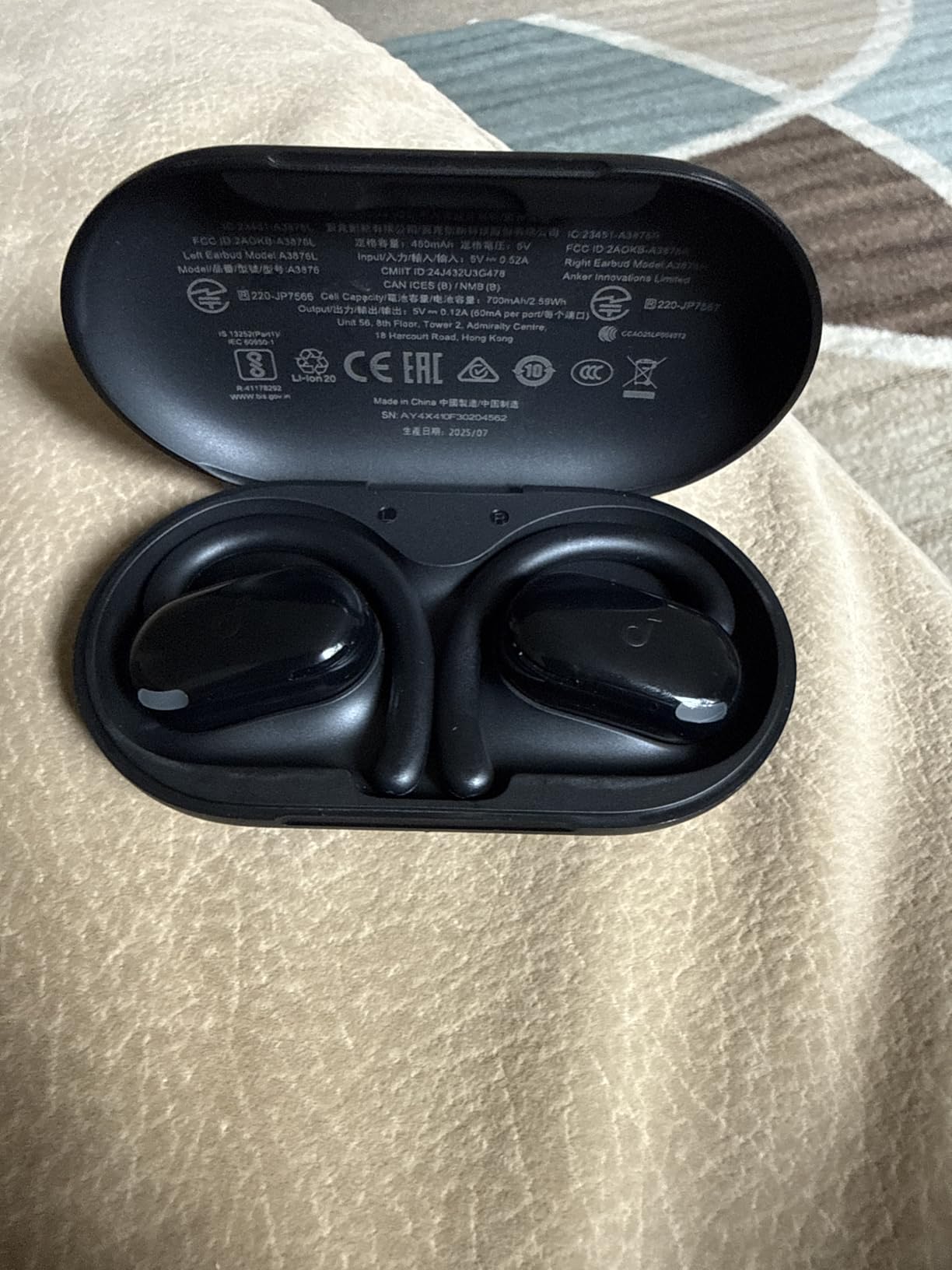 Soundcore V20i by Anker Open-Ear Headphones, Adjustable Ear Hooks, Ultra-Comfort, Snug Fit, Powerful Sound, Clear Calls, IP55, 36H Playtime, Bluetooth 5.4 Wireless Earbuds, Multipoint Connection customer photo 1