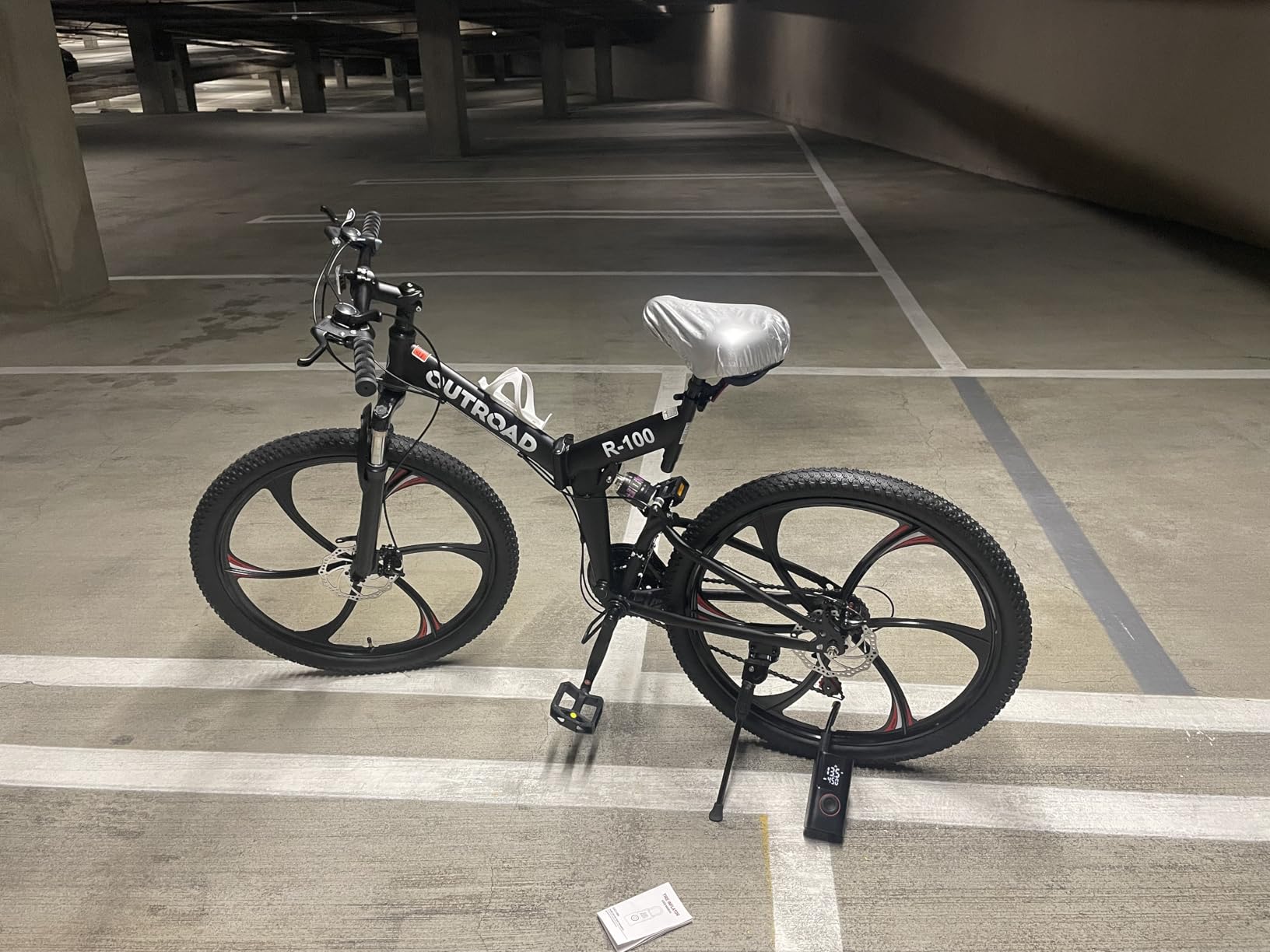 26 ich Folding Mountain Bike, 21 Speed High Carbon Steel Mountain Bike for Adults with 26 Inches Durable Tires, Front Suspension Folding Bicycle for Women and Man | 26 ich, High Carbon Steel, Durable Tires, Front Suspension, Folding Bicycle customer photo 1