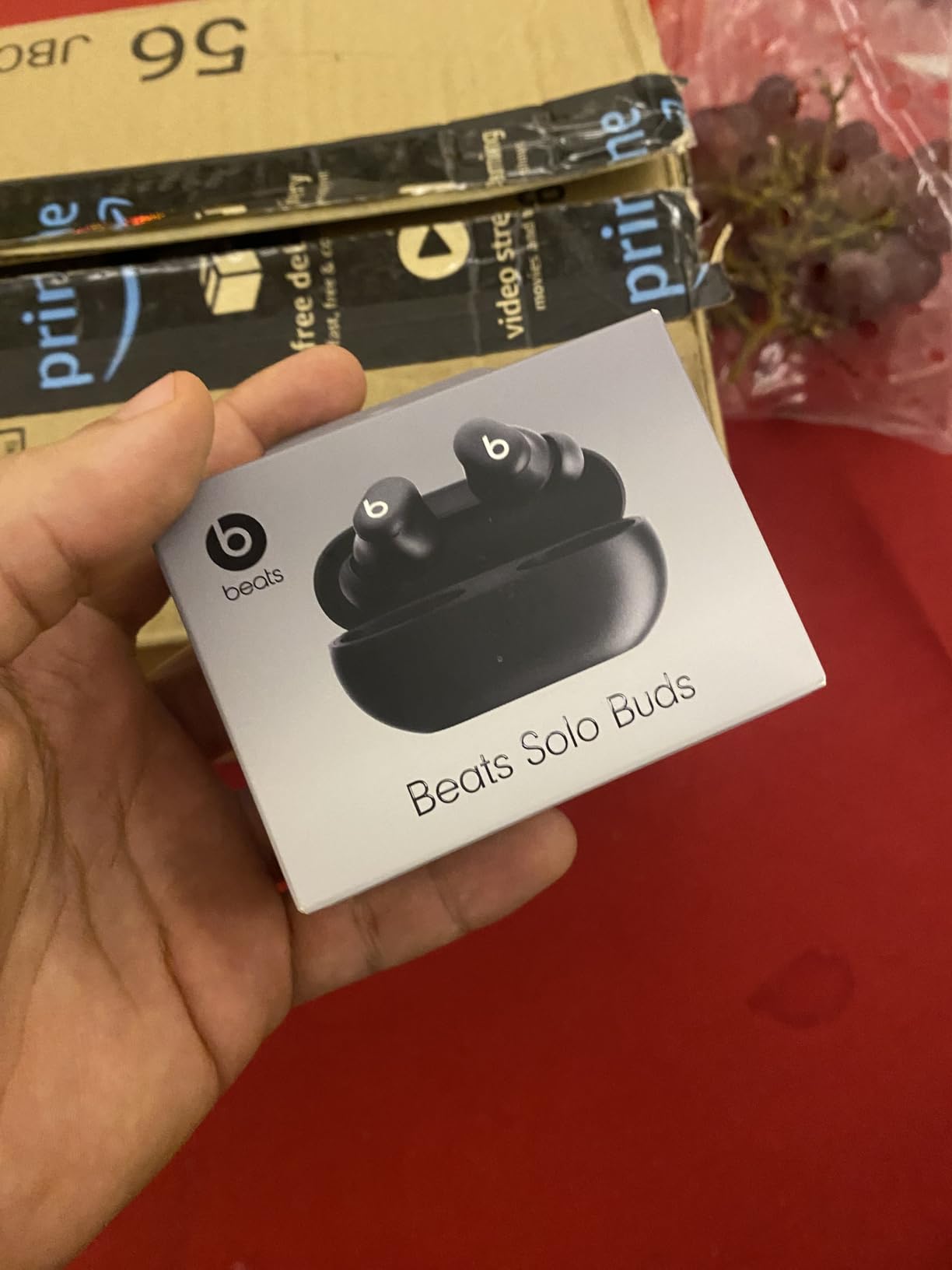Beats Solo Buds - Wireless Bluetooth Earbuds | 18 Hours of Battery Life | Apple & Android Compatibility | Built-in Microphone - Transparent Red customer photo 2