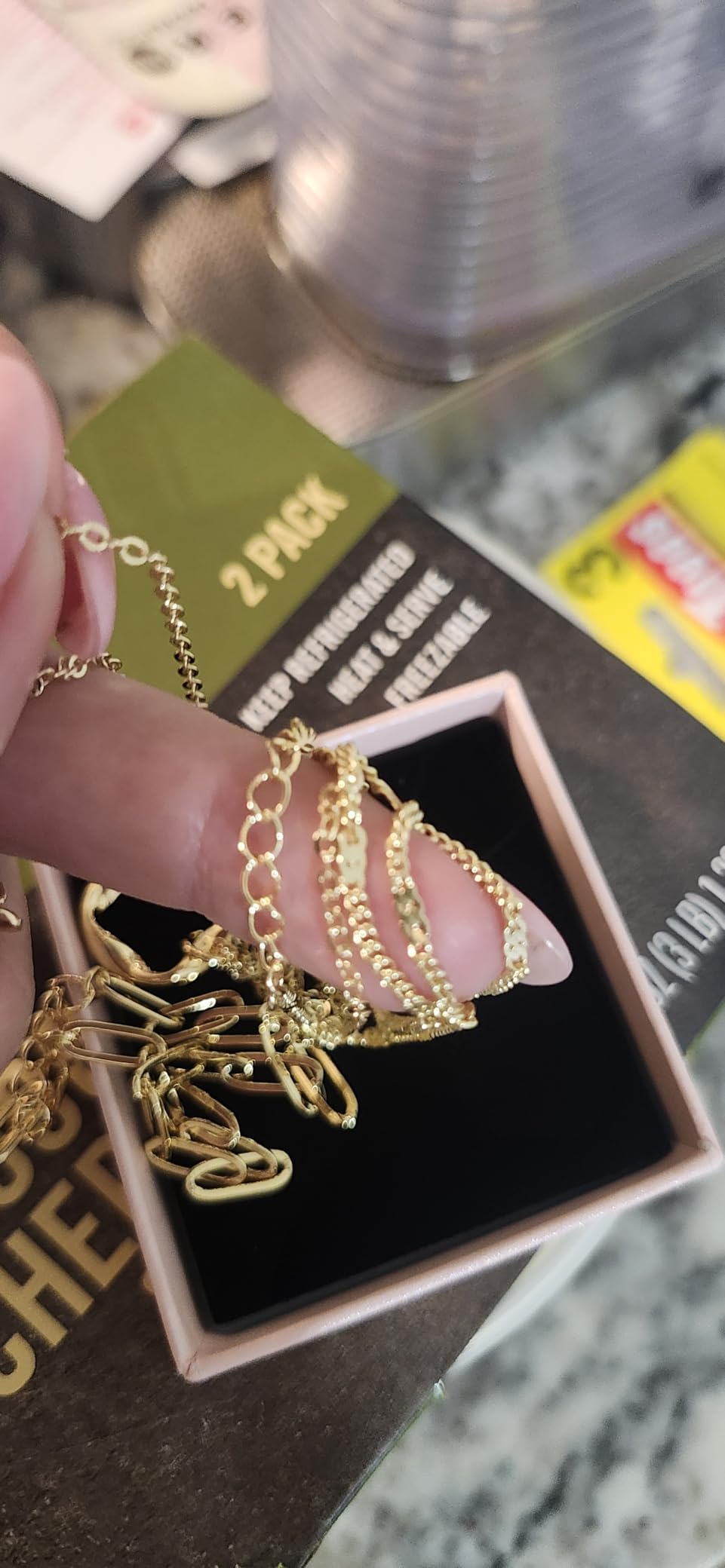 Layered Gold Necklaces for Women, Stackable Dainty 14K Gold Silver Plated Trendy Simple Heart Diamond Cross Bow Circle Pendant Paperclip Choker Dot Chain Necklace, Jewelry Set Gifts for Women customer photo 2