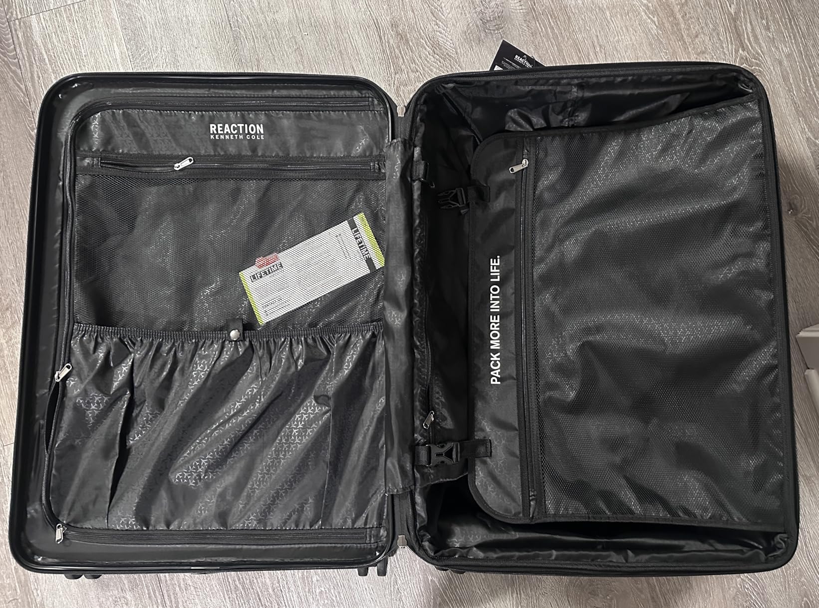 Kenneth Cole REACTION Renegade Luggage Expandable 8-Wheel Spinner Lightweight Hardside Suitcase, Periwinkle Blue, 24-Inch Checked customer photo 2