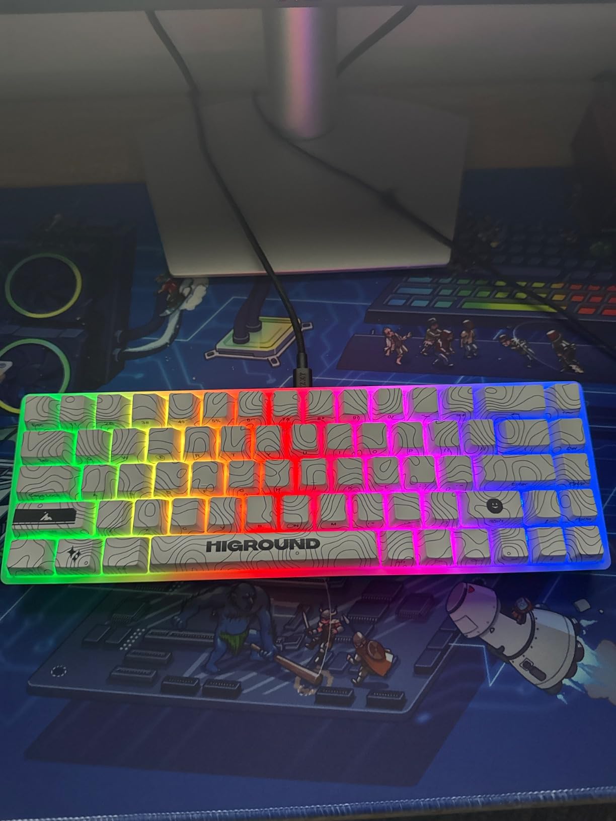 Higround Trailhead 65% Mechanical USB Wired Gaming Keyboard, TTC Linear Custom Switches, Programable RGB, Hot-Swappable, Deep Thock Creamy Sounding PC Keyboard, Pre-lubed (BLACKICE) customer photo 2