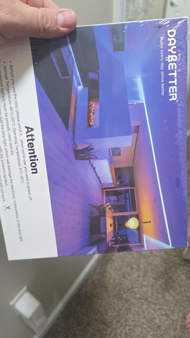 DAYBETTER LED Strip Lights 130ft Lights Strip for Bedroom, Desk, Indoor Room Bedroom Brithday Gifts RGB Decor with Remote and 24V Power Supply customer photo 2