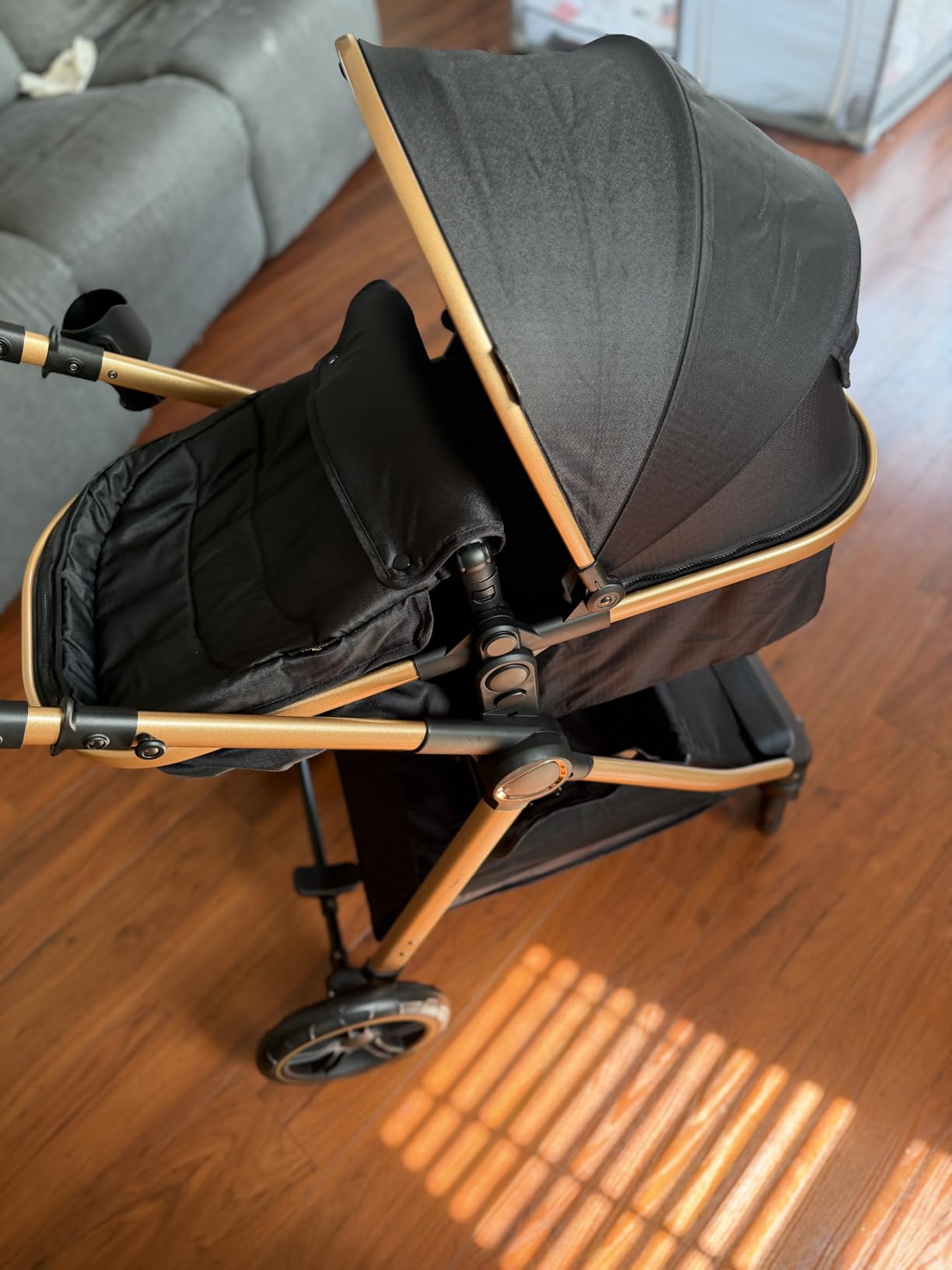 Accombe 2 in 1 Baby Stroller, Convertible Bassinet Pushchair for Infants and Newborns 0-36 Months customer photo 1