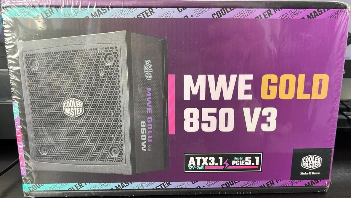 Cooler Master MWE Gold 850 V3 Fully Modular Power Supply - 850W 80+ Gold Certified PSU, Cybenetics Platinum, 90 Degrees 12V-2x6 PCIe 5.1, ATX 3.1 Support, Low Noise Zero-RPM Mode, 10-Year Warranty customer photo 2