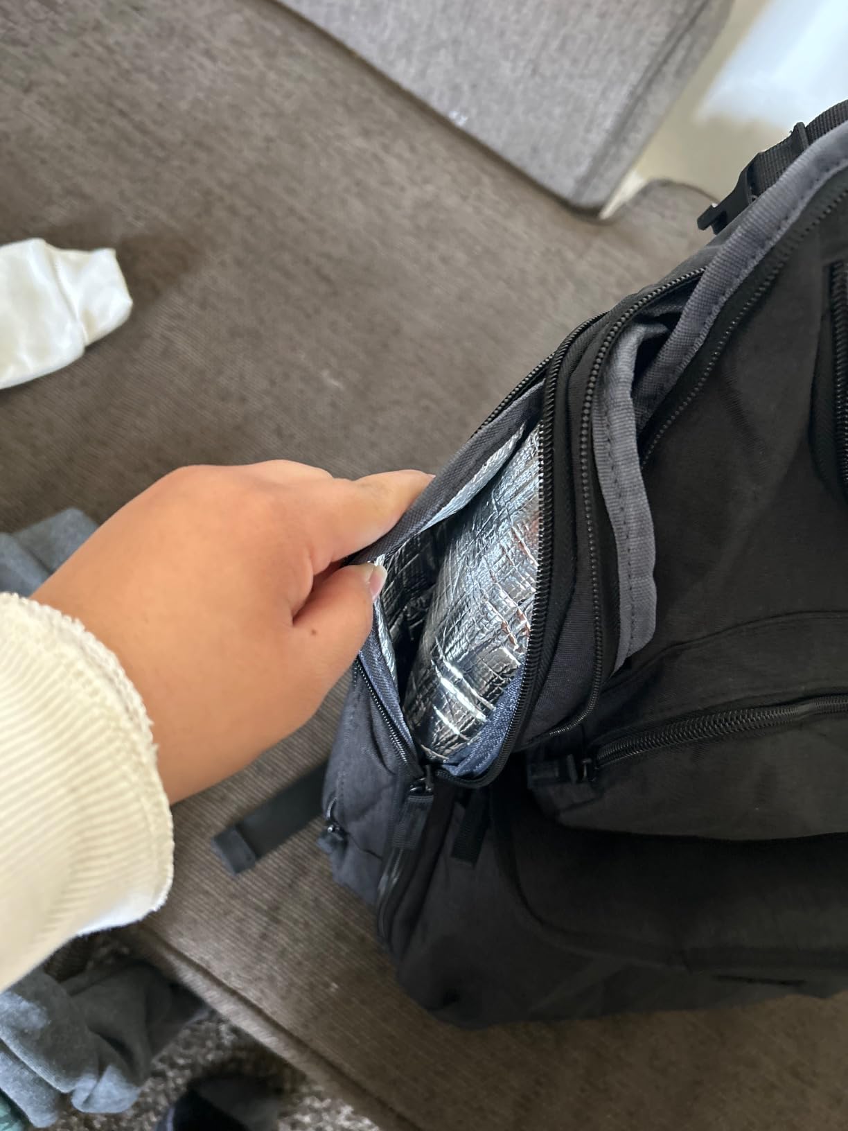 Mancro Diaper Bag Backpack, Extra Large Capacity Baby Diaper Backpack with 2 Insulated Pockets and Stroller Strap, Water Resistant Mens Diaper Bag for Travel, Black customer photo 2