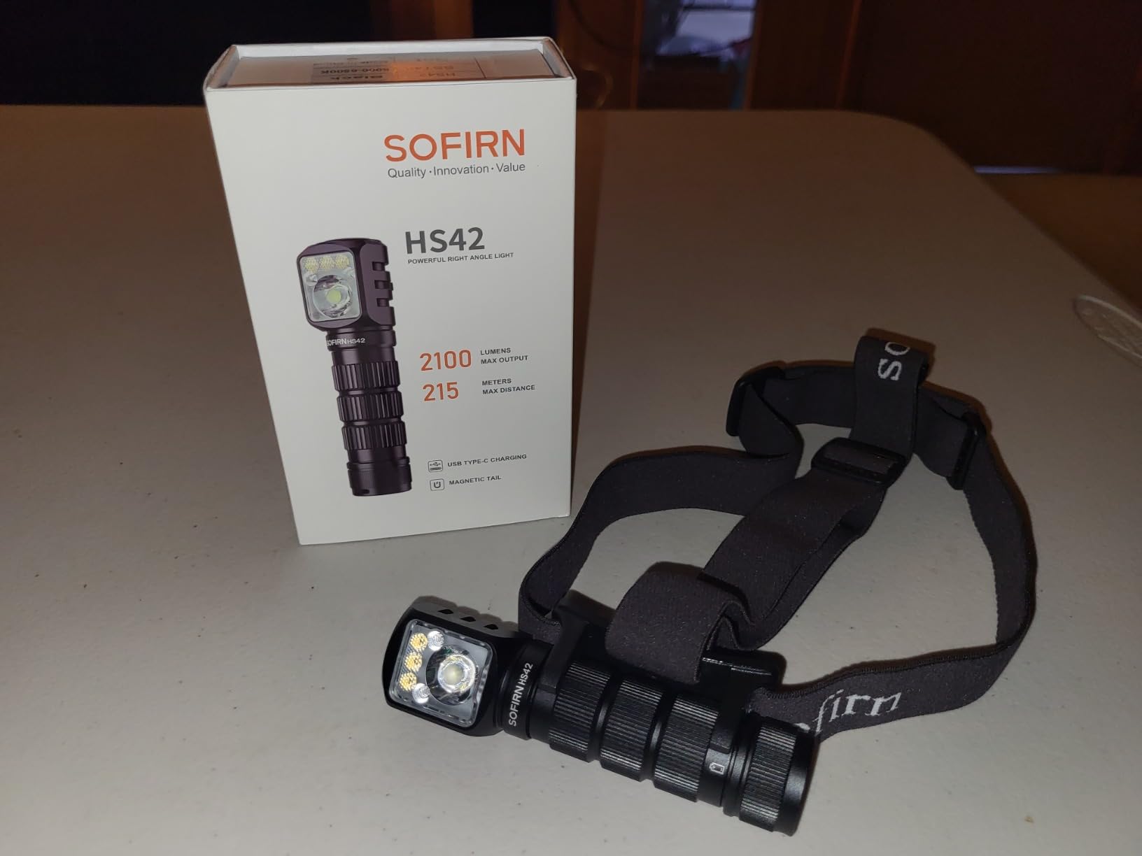 Sofirn HS42 Headlamp Rechargeable with Red Light - Dual Clip, 2100 Lumens, Right Angle Flashlight with Magnetic Base customer photo 1