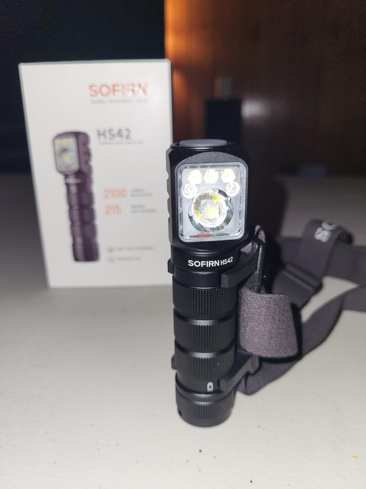 Sofirn HS42 Headlamp Rechargeable with Red Light - Dual Clip, 2100 Lumens, Right Angle Flashlight with Magnetic Base customer photo 2