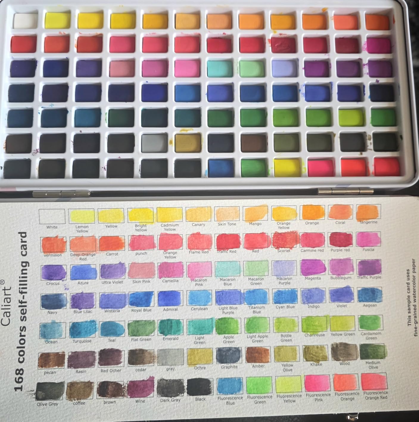 Caliart Watercolor Paint Set, 50 Colors Portable Water Color Palette Kit with Detail Paint Brush, Art Supplies Gifts for Adult Professional Artist Painting Coloring, Easter Basket Essentials Stuffers customer photo 2