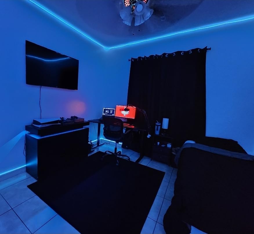 SILFU Neon Rope Lights, 50FT RGB LED Strip Lights, Waterproof IP67 LED Lights for Bedroom, DIY Design, Music Sync, 44 Key Remote Control, Multiple Modes for Bedroom, Holiday Decoration customer photo 2