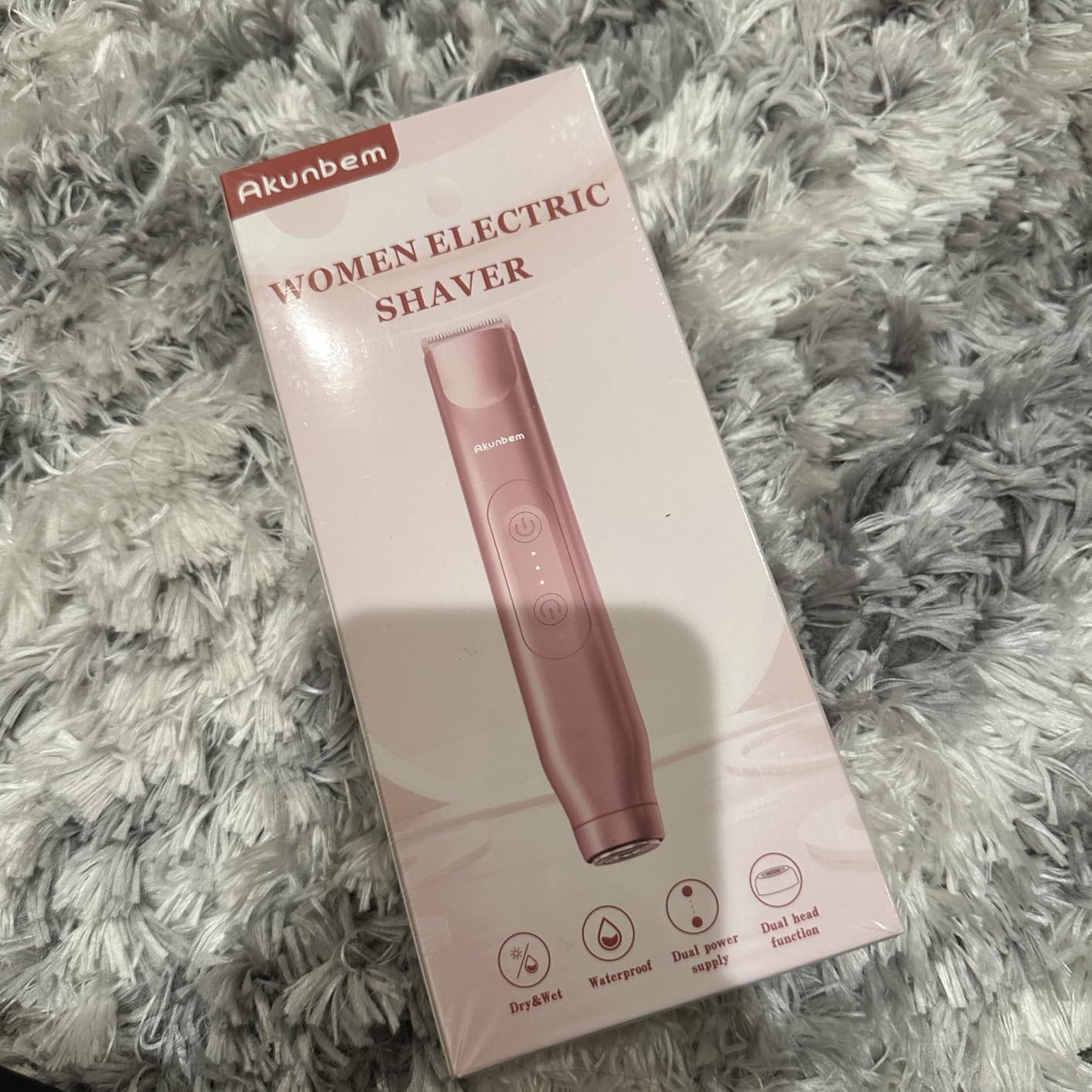 Akunbem Bikini Trimmer for Women - 2 in 1 Electric Razors for Women - Dual Head Electric Shaver - IPX7 Waterproof Wet & Dry Use Body Hair Trimmer and Facial Hair Remover for Bikini Underarm Leg Arm customer photo 1