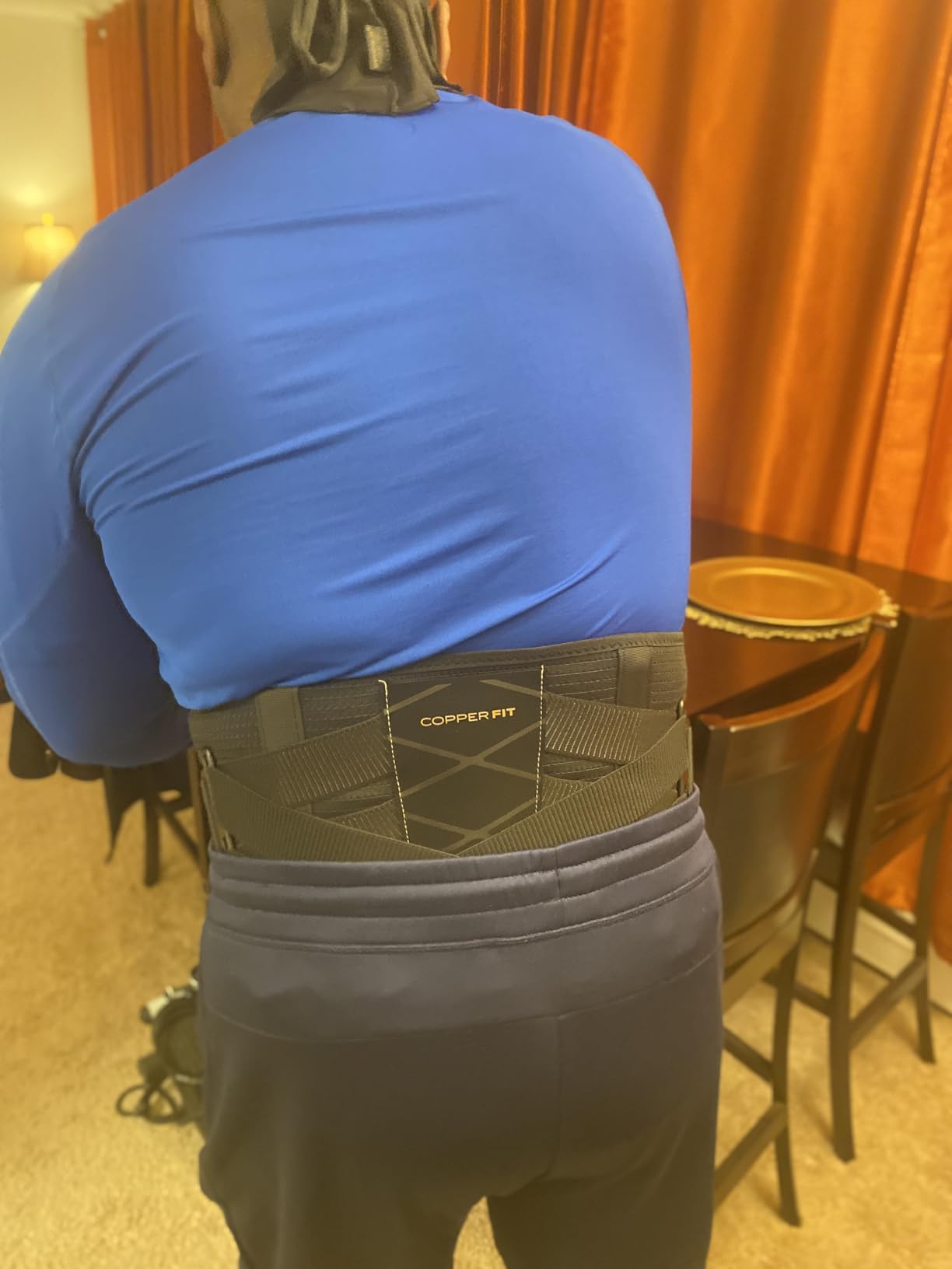 Copper Fit X-Back Brace for Lower Back Pain, Lumbar Support, Herniated Disc, Sciatica, Arthritis - Adjustable, Breathable Design - for Men and Women customer photo 1