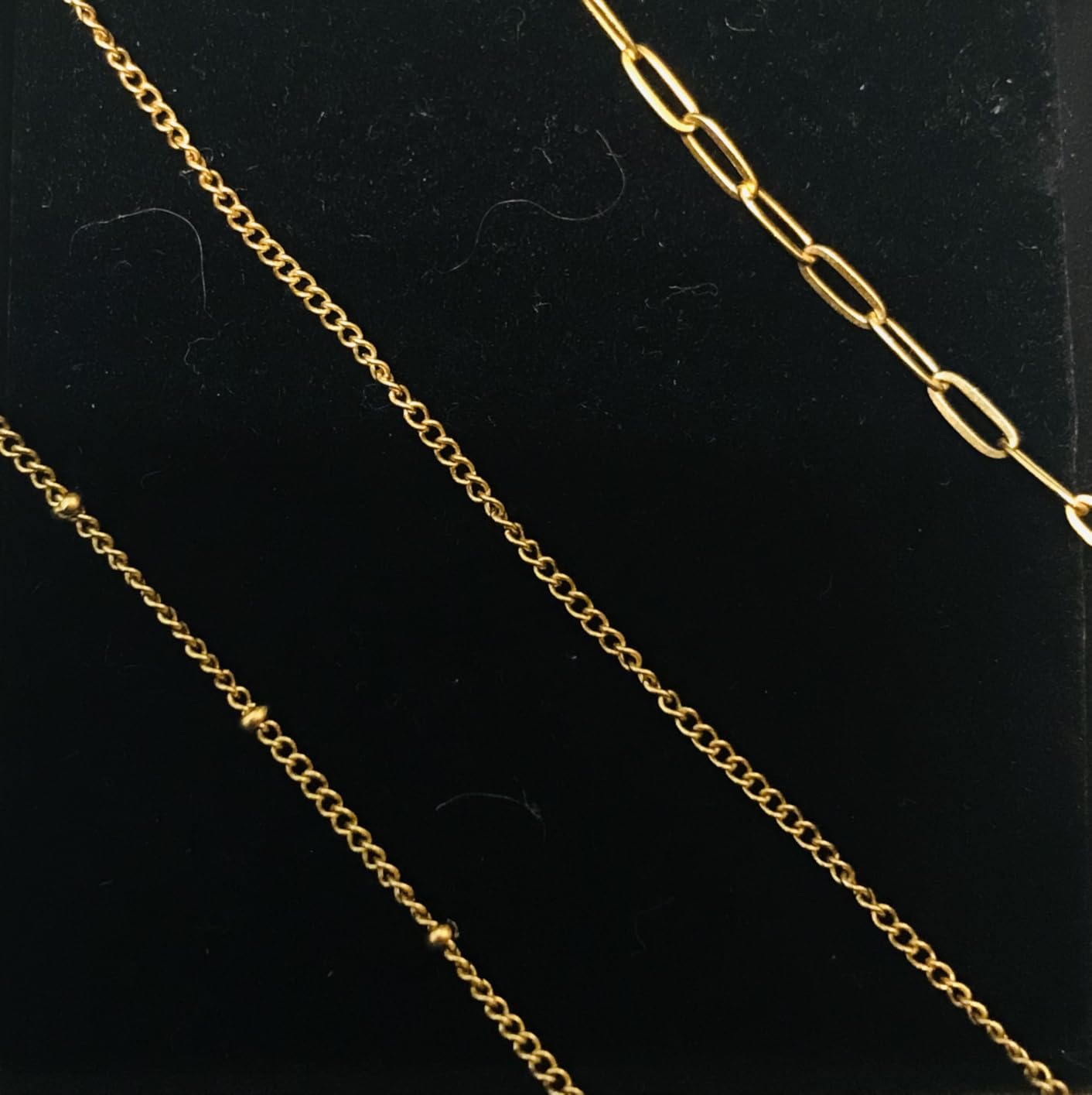 CONRAN KREMIX Waterproof Gold Necklace Layered Necklaces for Women Non Tarnish, 14k Gold Plated Stainless Steel Dainty Stack Thin Chain Necklace Set for Women Gifts Jewelry customer photo 1