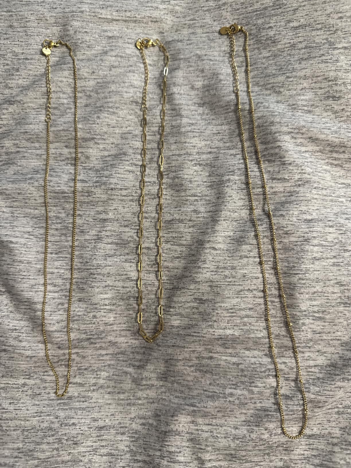 CONRAN KREMIX Waterproof Gold Necklace Layered Necklaces for Women Non Tarnish, 14k Gold Plated Stainless Steel Dainty Stack Thin Chain Necklace Set for Women Gifts Jewelry customer photo 2