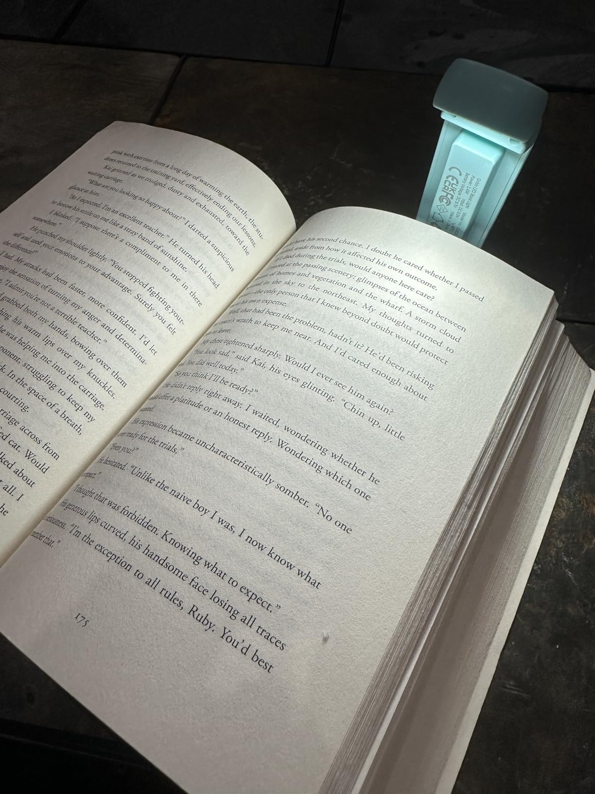 Gritin Reading Light, Rechargeable Book Light for Reading in Bed - Eye Caring 3 Color Temperatures, 5-Level Dimmable Brightness, Long Lasting, Compact Size Clip on Book Lamp for Bookworms-Blue customer photo 1