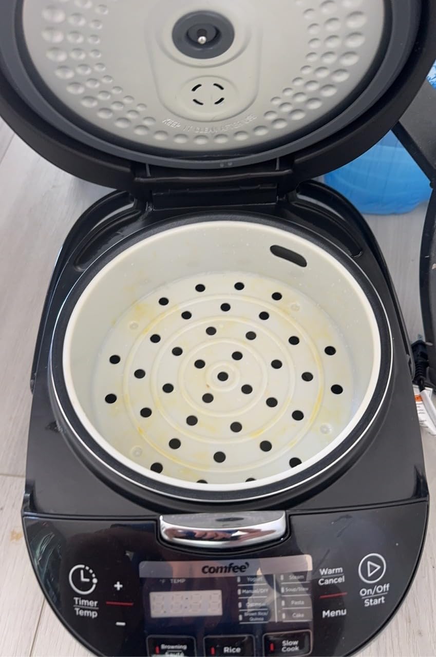 COMFEE' Rice Cooker 12 Cups Cooked/6 Cups Uncooked, Portable Non-Stick Rice Maker, Japanese Rice Cooker with Fuzzy Logic Technology, 24-Hour Timer Delay, 11 Presets, Steamer, Fast Cooker, Grain Cooker, Black customer photo 2