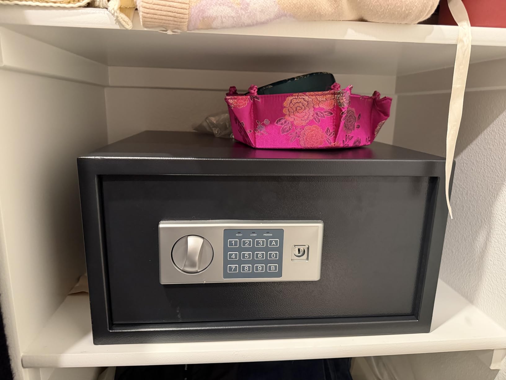 Locksworth Safe for Home, 0.6 Cubic Feet Safety Box, Lock Box for Money, Jewelry, Documents and Guns, Digital Security Safe for Office, Hotel and Personal Use, 13.8