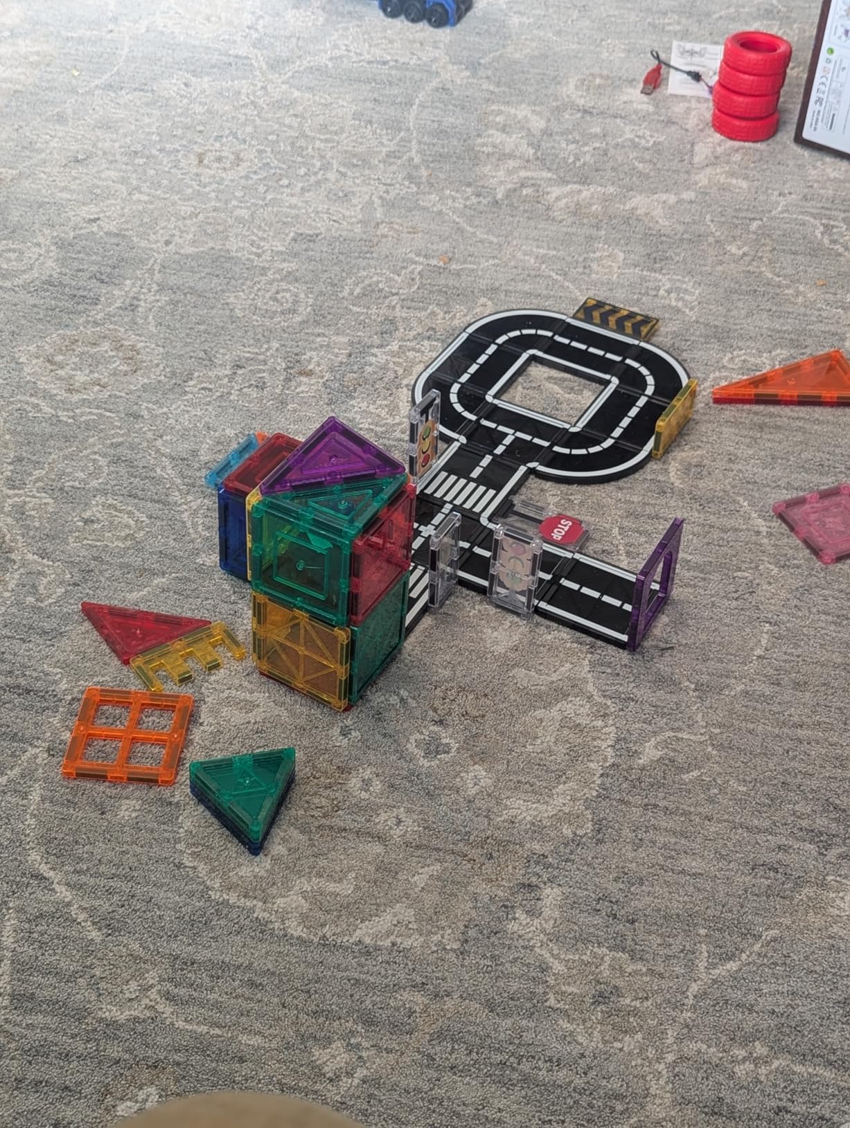 Magnetic Tiles - Road Set, Magnetic Building Blocks, Preschool Montessori Toys Gift for 3+ Year Old Boys and Girls, Sensory Christmas Toys for Kids Aged 3-5 and 4-8 customer photo 2