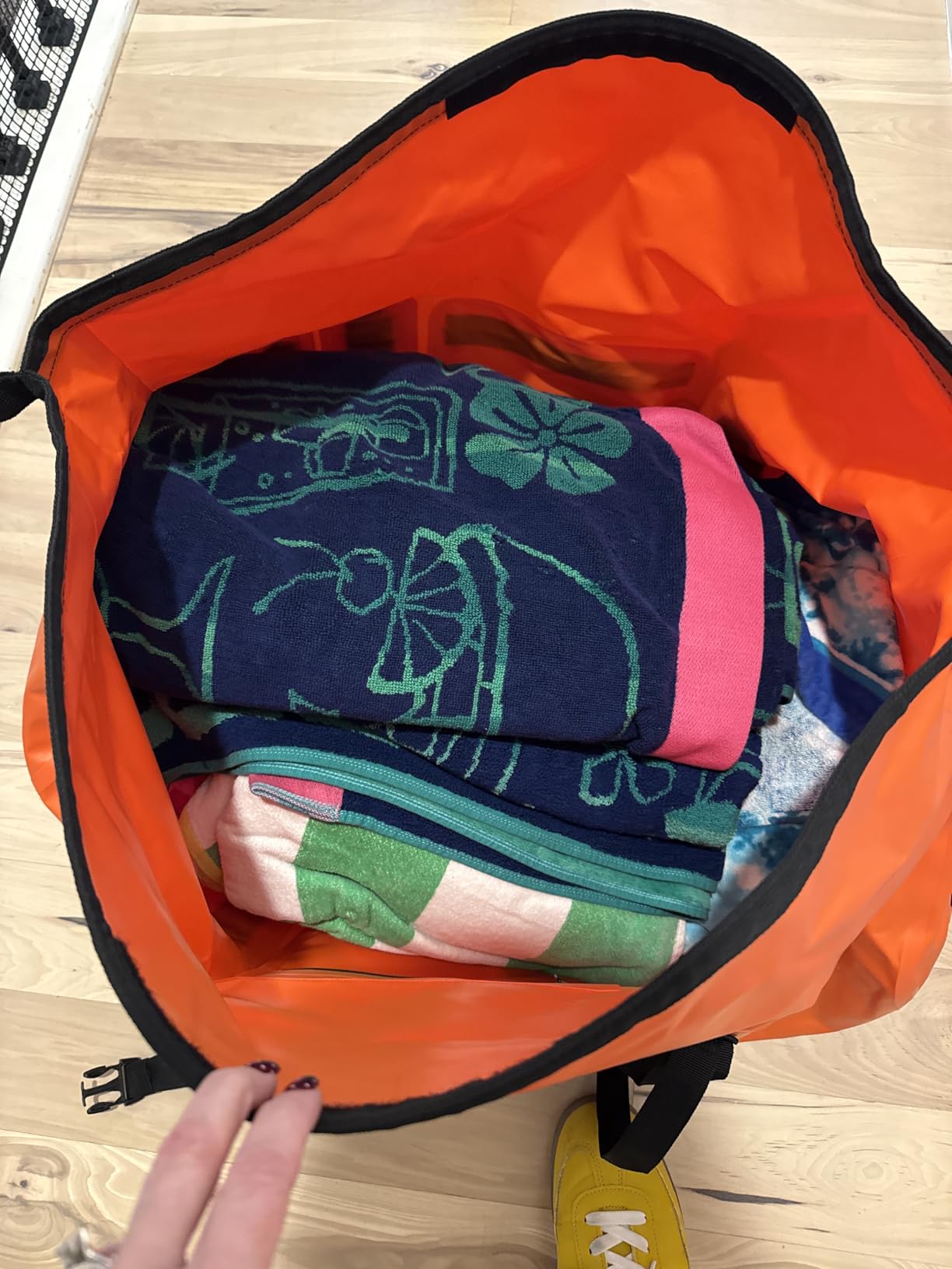 80L Dry Bag Large Waterproof Bag Roll-Top Heavy Duty Fishing Duffel Bag with Durable Straps & Handles for Kayaking Paddle boarding Boating Rafting Fishing customer photo 2