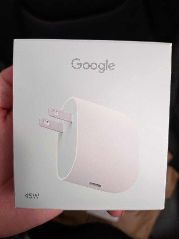 Google 45W USB-C Power Charger - Fast-Charging Pixel Phone Charger - Compatible with Google Products and Other USB-C Devices - Snow customer photo 1