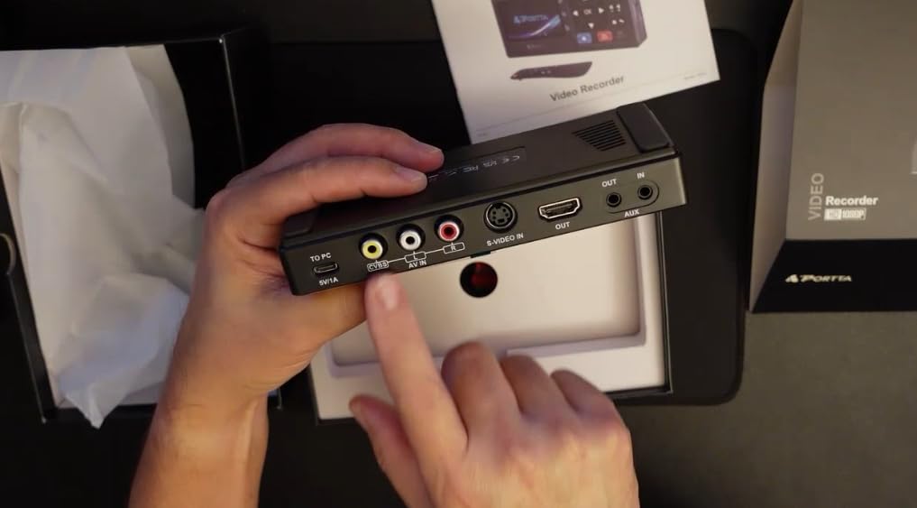 Portta VHS to Digital Converter, Video to Digital Recorder with Remote, Compatible with VHS, VCR, DVR, DVD, Hi8, Mini DV Players, Camcorder, Gaming Consoles (Tapes/DVD Player Not Included) customer photo 2