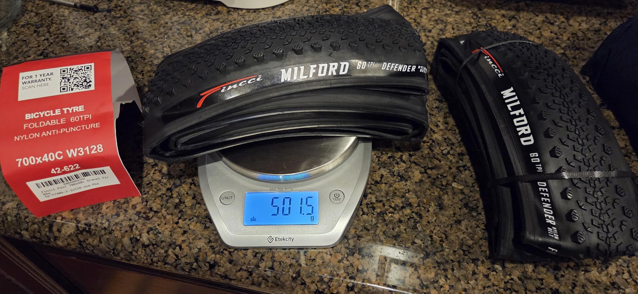 Fincci Pair 700x40c Bike Tire - 700c Gravel Tires with Kevlar & Nylon 1mm Puncture Proof - Durable 60 TPI Foldable Bicycle Tires 42-622 for Hybrid, Electric, Touring, MTB Bikes customer photo 1