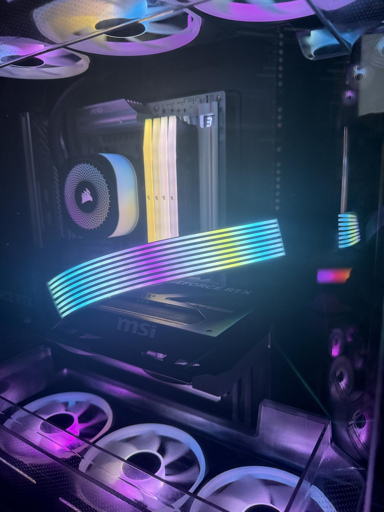 iCUE ARGB PSU Cable Strips - 2X 200mm LED Strips - 100 RGB LEDs Per Strip - Fits Any PSU Cable - Motherboard 5V ARGB Control - Black customer photo 2