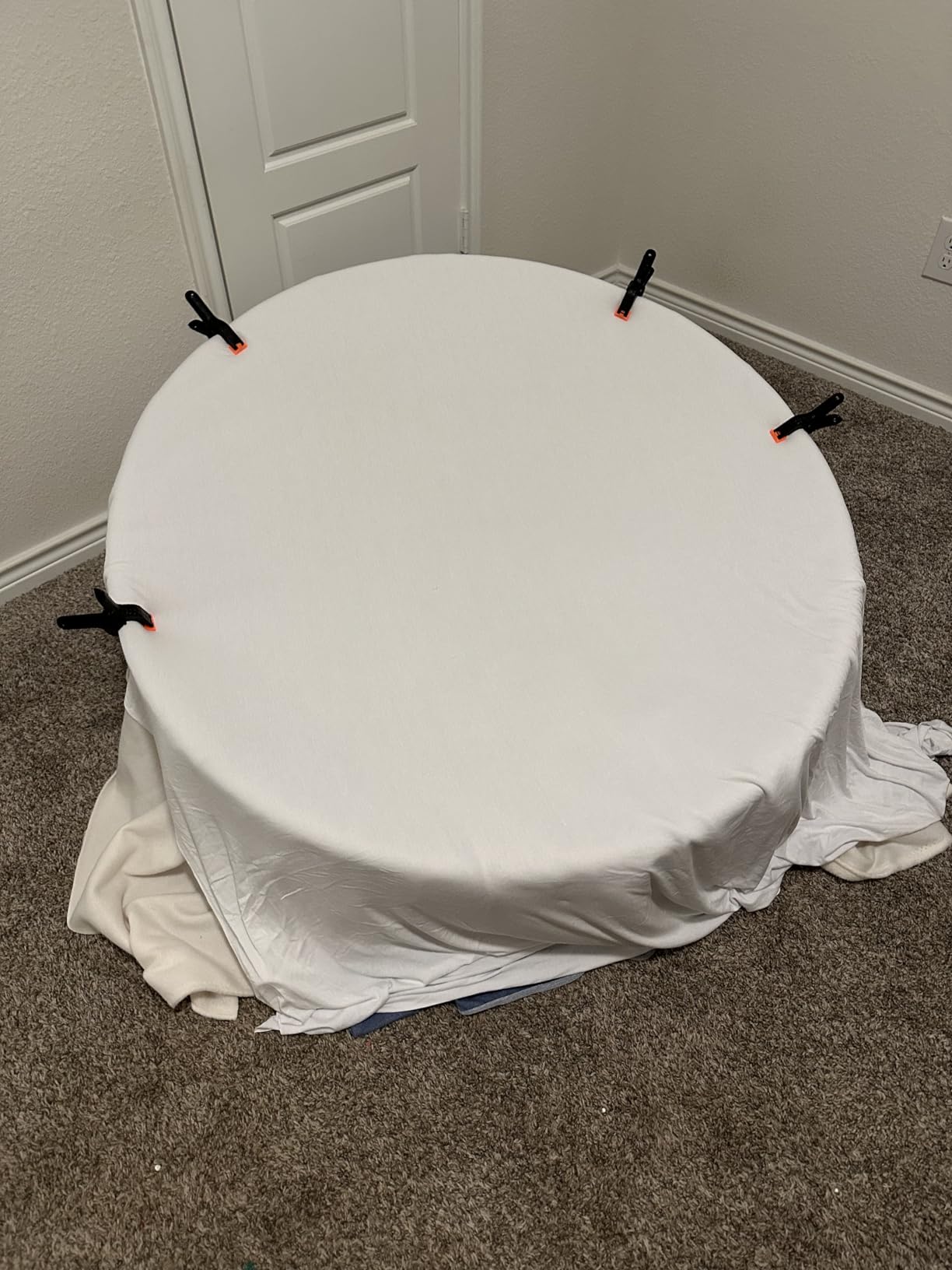 Newborn Photography Props Newborn Posing Table with Beanbag(Unfilled),6 Clips Baby Photoshoot Stand Infant Backdrop Support Stand for Travelling Newborn Photographers/Starter Photo Studio Accessories customer photo 1