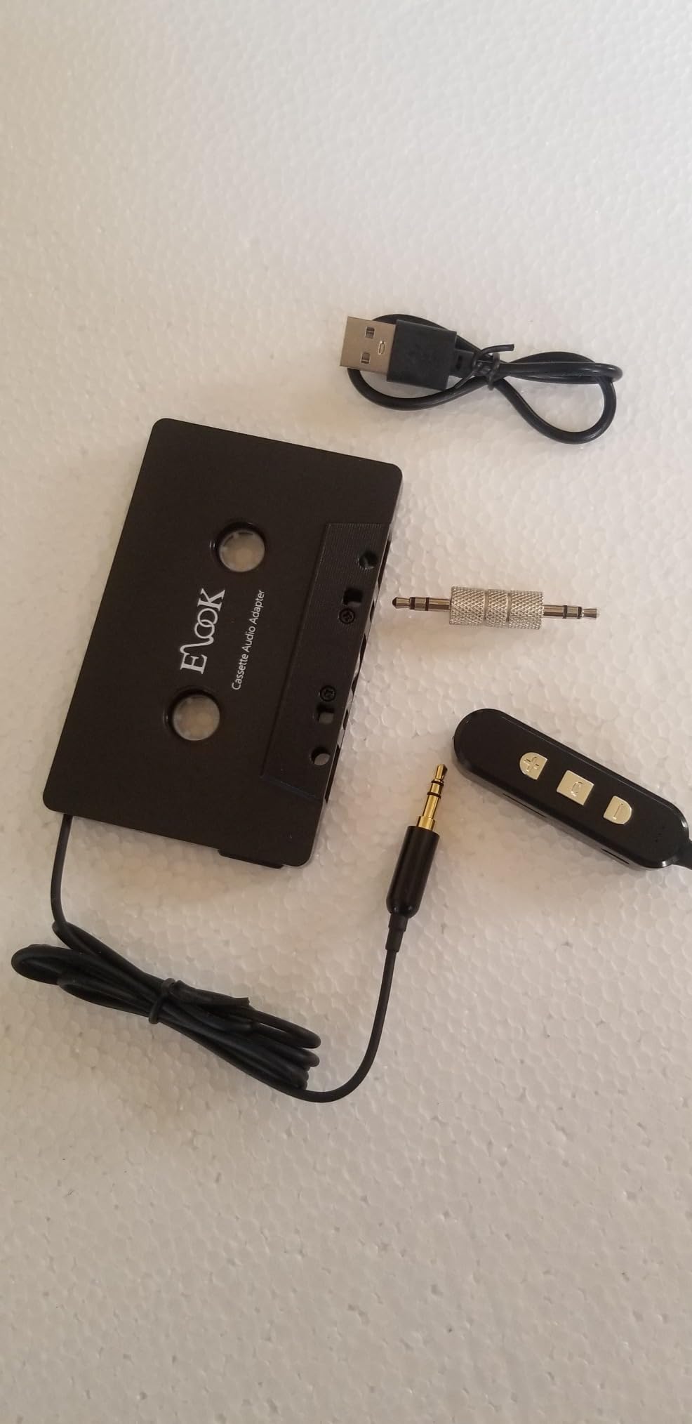 Elook Cassette to Bluetooth Adapter for Car with Micro SD Card Support/Hands-Free Call, 5.1 Bluetooth Cassette Receiver, Black customer photo 2