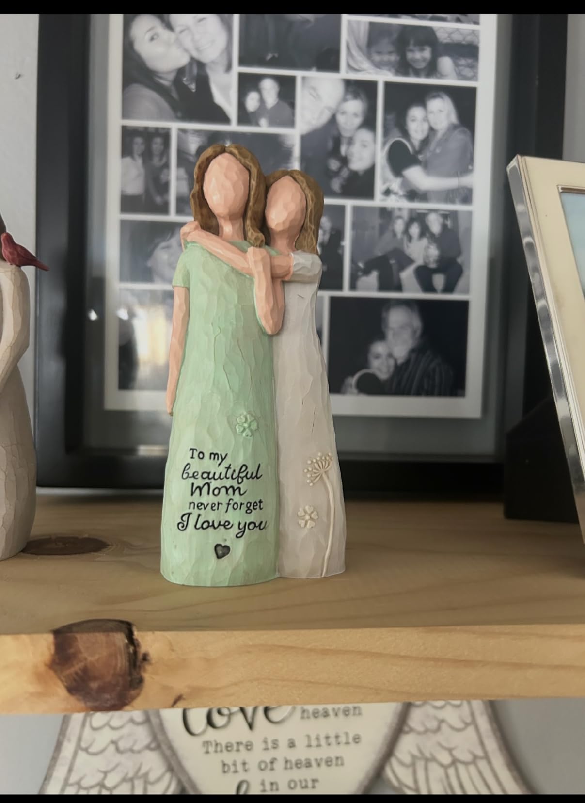 Mom Birthday Gifts from Daughter, Birthday Gift for Mom from Daughter, Valentines Day Gifts for Moms, Sculpted Hand-Painted Figurine customer photo 2